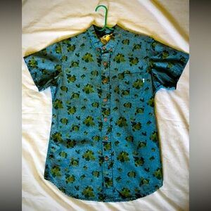 Obey Men's Low End SS denim,Floral Print,sz.M,NWT